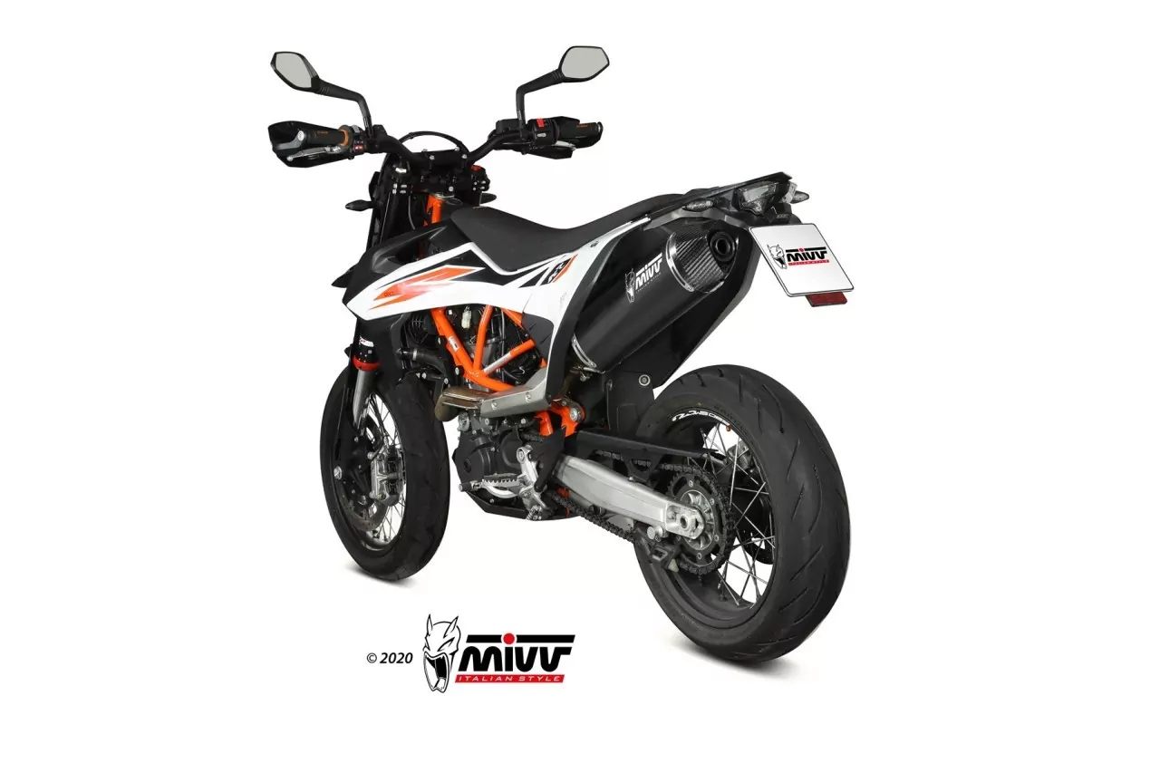 MIVV STR1 Edelstahl Schwarz KTM 690 ENDURO R 19-20