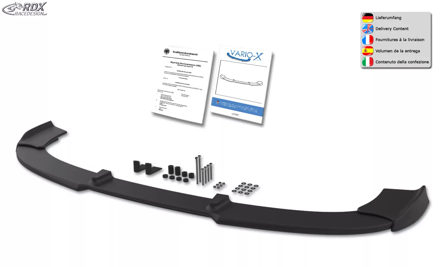 RDX Frontspoiler VARIO-X für HYUNDAI Tucson (TL) 2015-2018 Frontlippe Front Ansatz Vorne Spoilerlippe