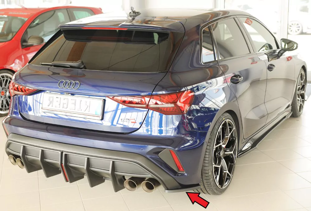 Rieger Heckschürzenansatz seitlich rechts für Audi A3 S3 (GY) 5-tür. (Sportback) 06.24- (ab Facelift)