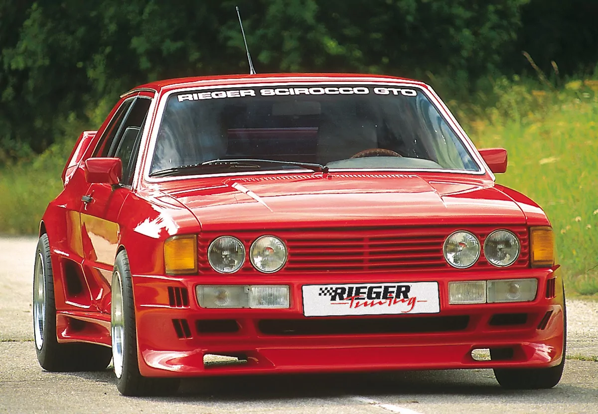 Rieger Spoilerstoßstange Breitbau I für VW Scirocco 1 | Coupé 09.78-88 Golf 1/Scir. 1 auch Breitbau II