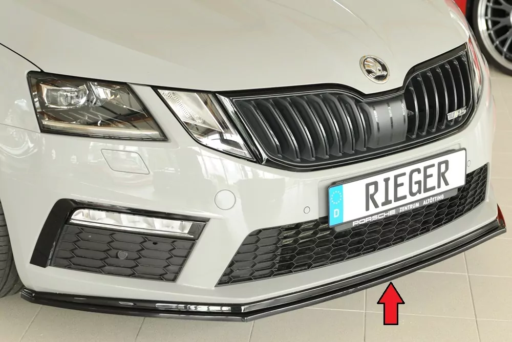 Rieger Spoilerschwert für Skoda Octavia RS (5E) | Combi 02.17- (ab Facelift) für orig. RS-Frontschürze