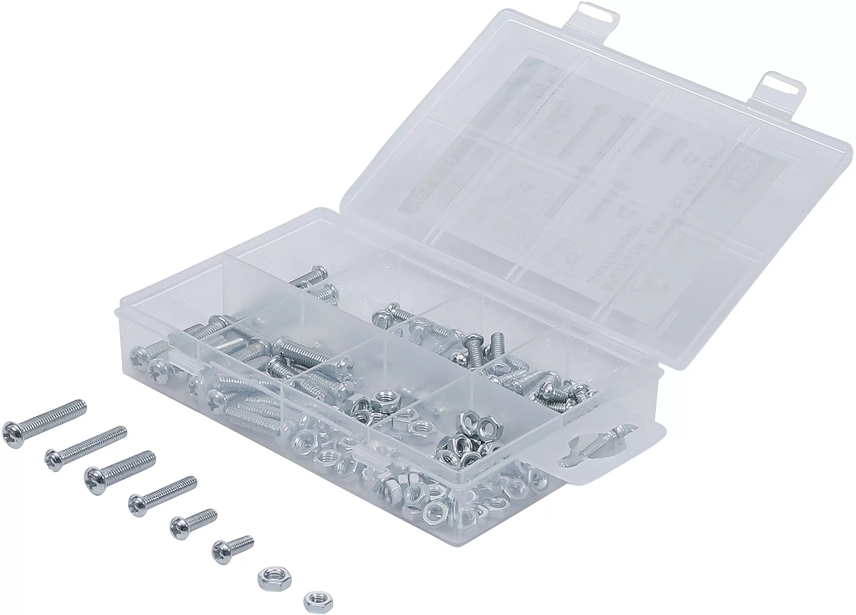 Muttern- und Schrauben-Sortiment | metrisch | M4 / M5 | 126-tlg.