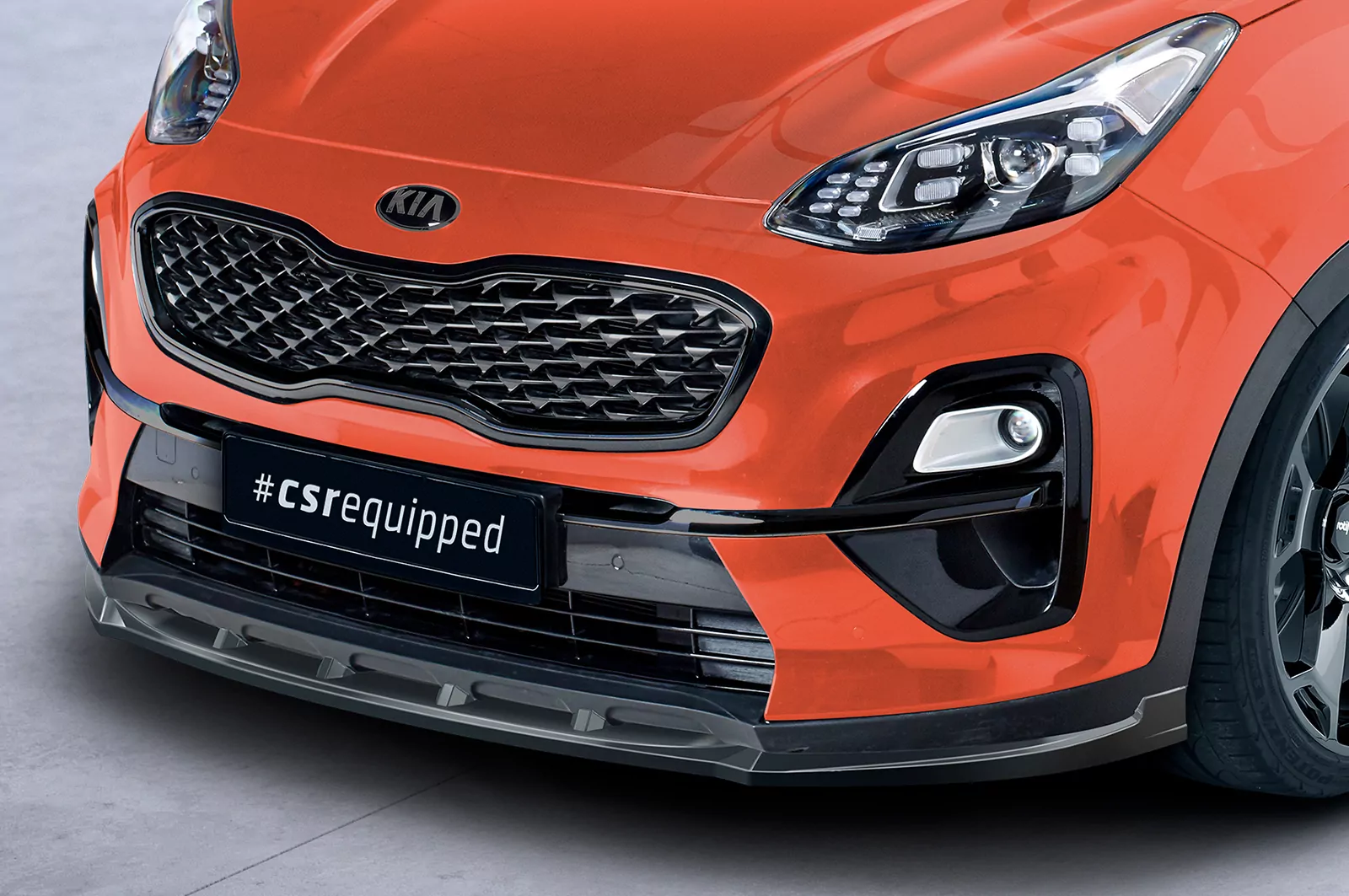 Cup-Spoilerlippe mit ABE für Kia Sportage QLE CSL577 Schwarz Strukturiert