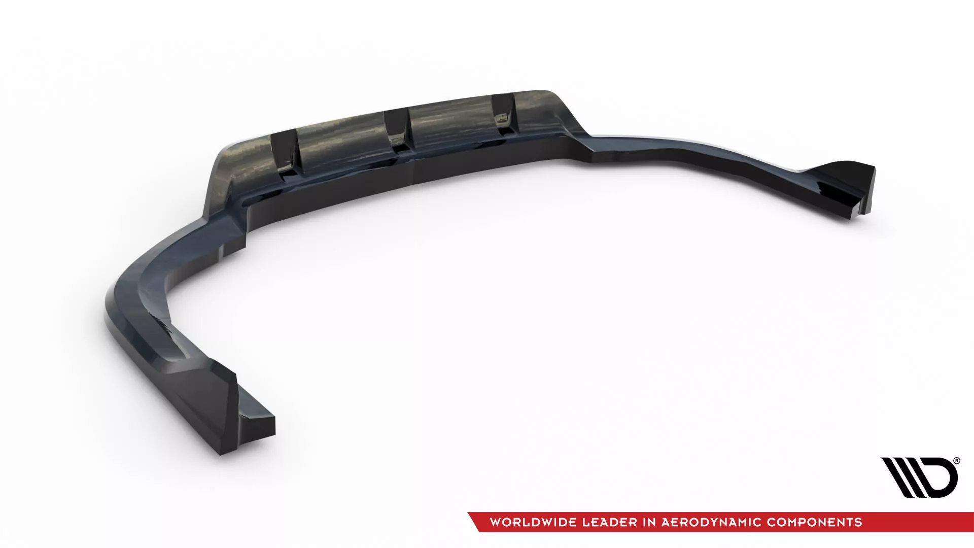 Hinten Splitter (mit Einem Vertikalem Balken) V.2 BMW X5 M-Paket G05 Facelift Schwarz Hochglanz