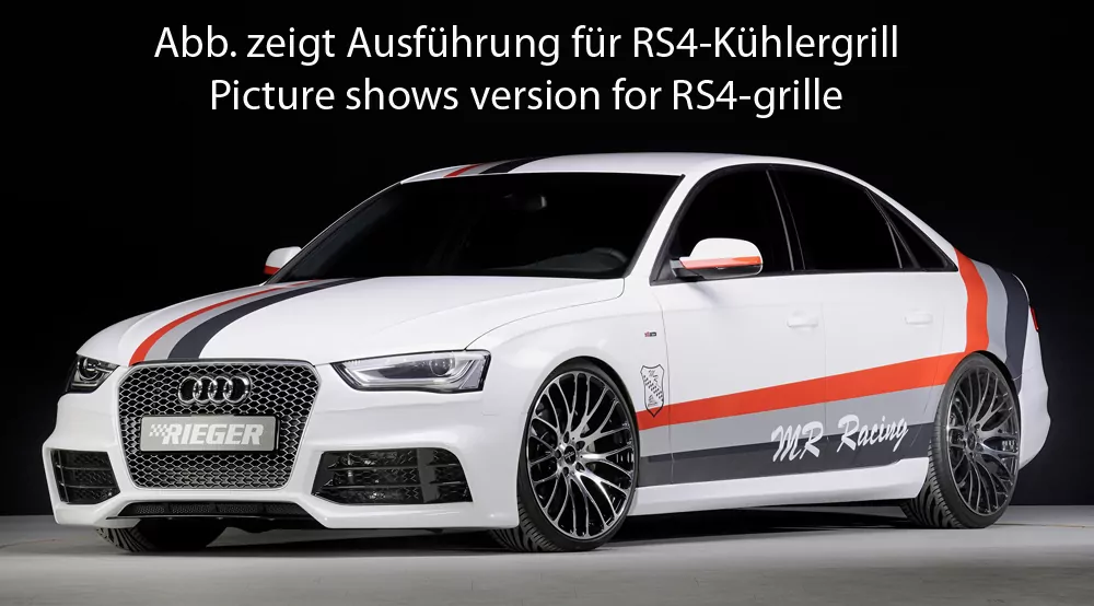 Rieger Spoilerstoßstange für Audi A4 (B8/B81) | Avant 01.12- (ab Facelift) nur für A4-Grill bzw. S4-Grill