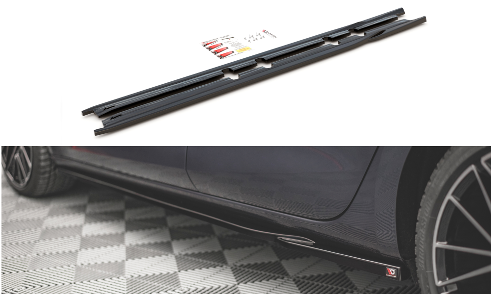 Street+ Seitenschweller Leisten Passend Für V.1 Passend Für Seat Leon FR ST / Hatchback Mk4 / Cupra Leon ST / Hatchback Mk1 / Mk1 Facelift 