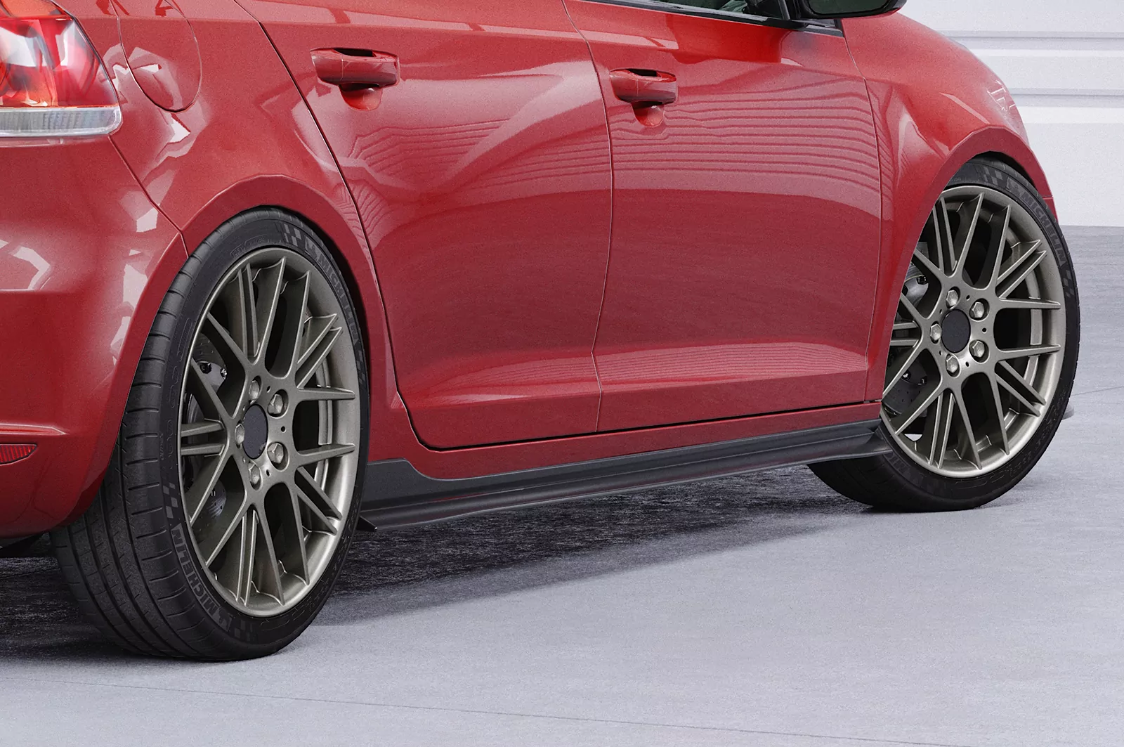 Seitenschweller für VW Golf 6 SS460 Strukturiert (schwarz matt)