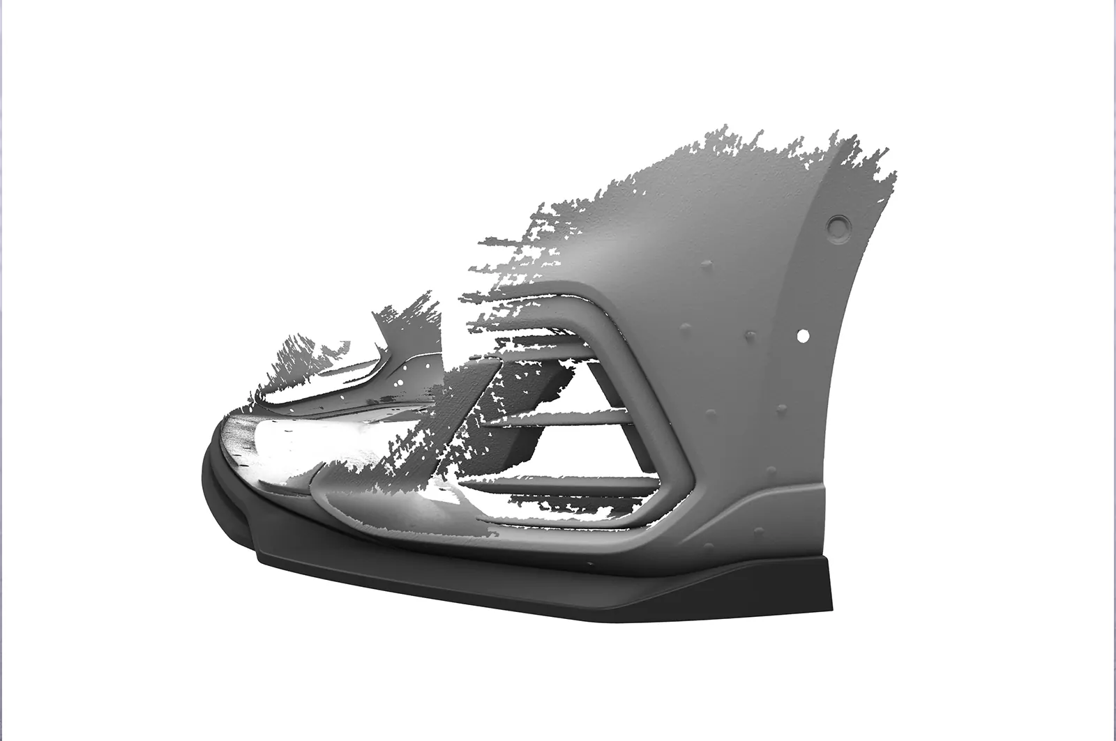 Cup-Spoilerlippe mit ABE für VW Arteon R-Line CSL697 Schwarz Strukturiert