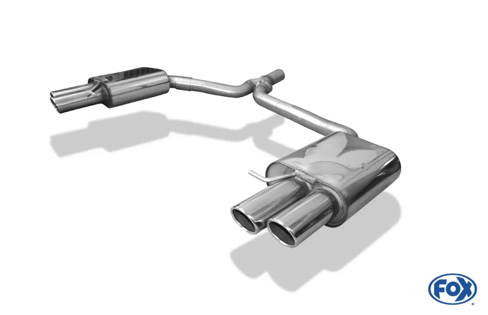 Audi A5 8T Coupe + S-Line  Endschalldämpfer rechts/links zweiflutig inkl. Y-Adapterrohr Ø65mm innen - 2x88x74 Typ 32 rechts/links