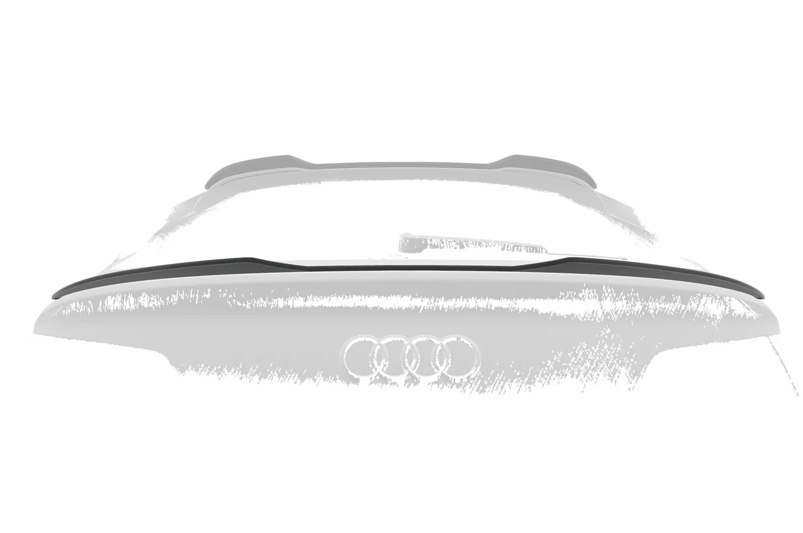 Heckflügel mit ABE für Audi Q5 (FYT) Sportback HF872 Schwarz Strukturiert