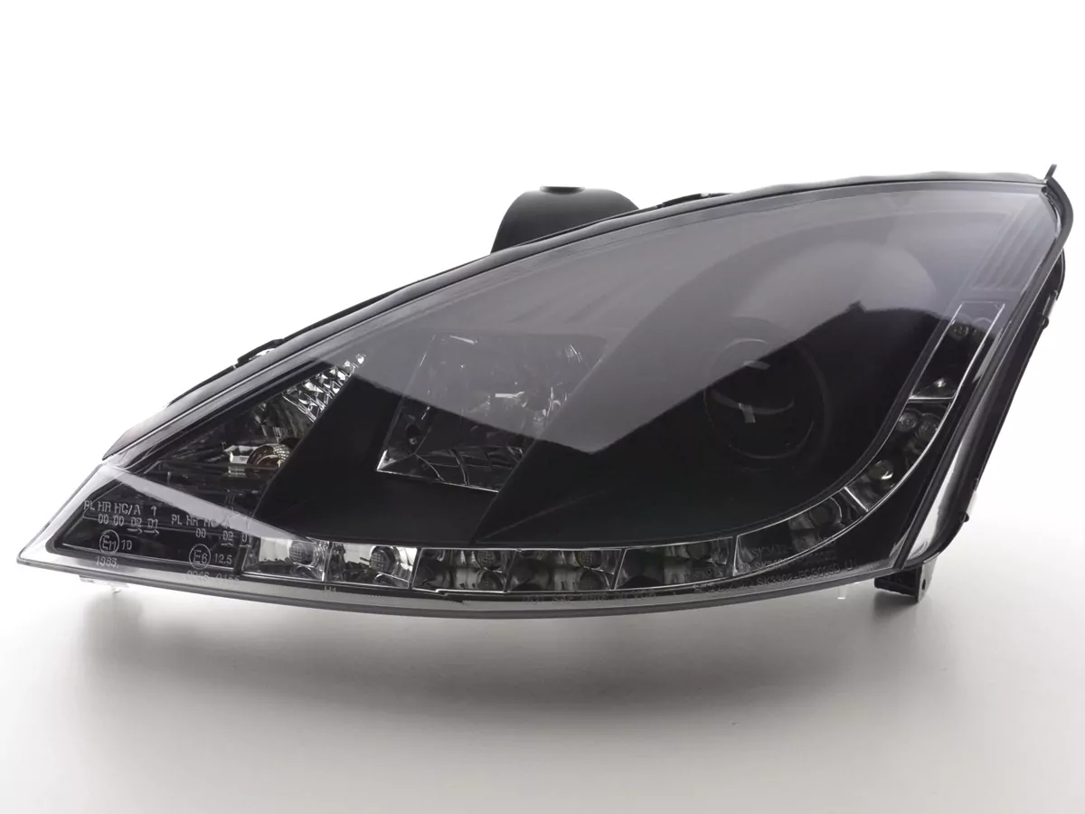 Scheinwerfer Set Daylight LED Tagfahrlicht Ford Focus 1 C170 schwarz
