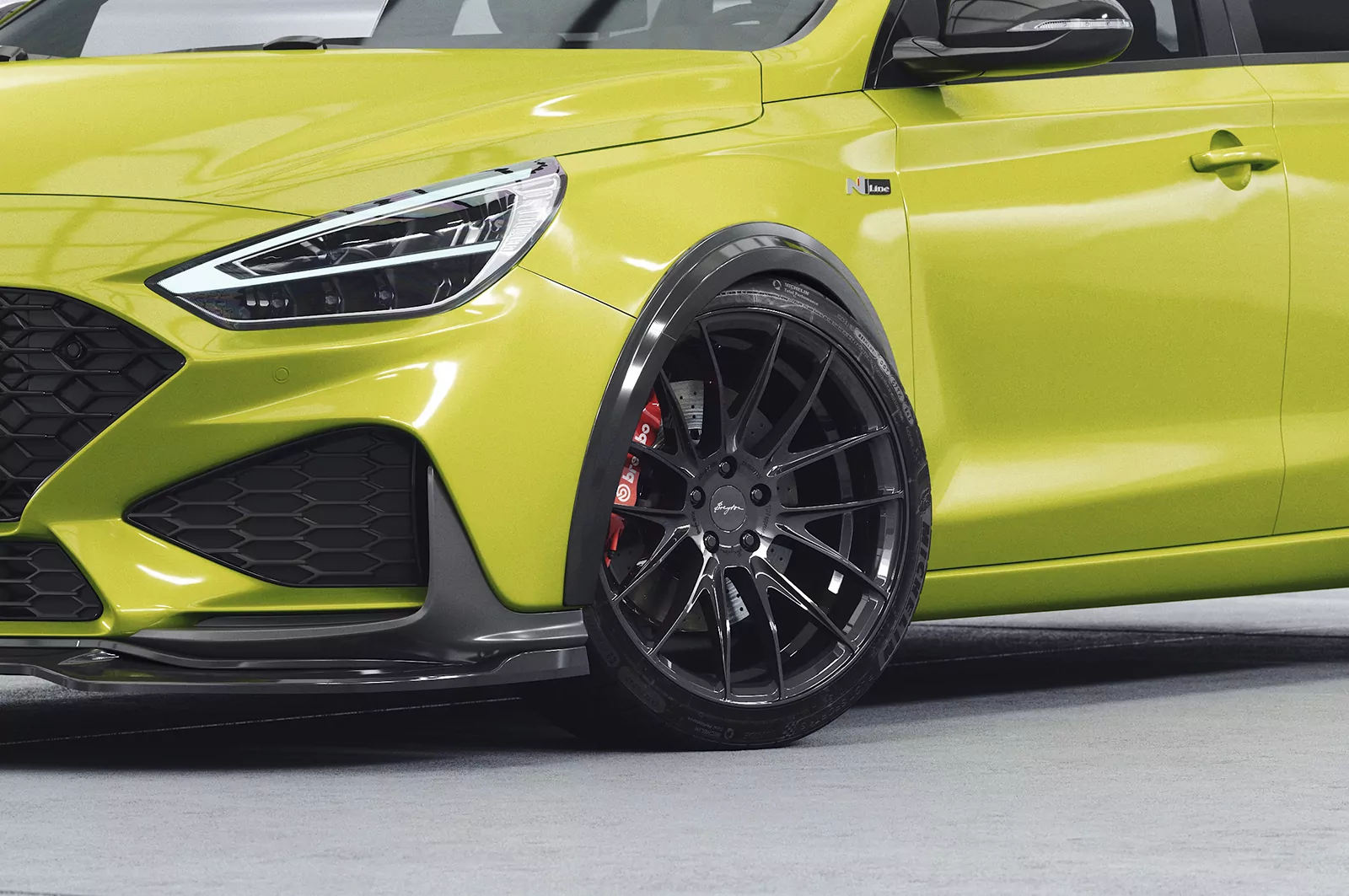 Kotflügelverbreiterung für Hyundai I30 (PD) VB035 Carbon Look Hochglanz