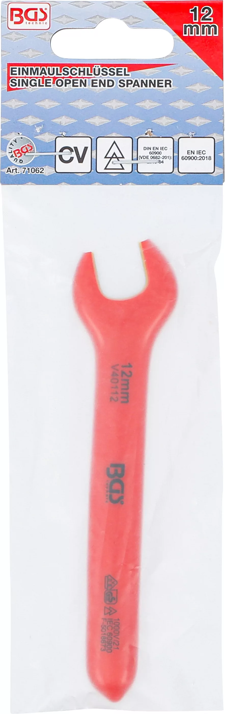 VDE-Einmaulschlüssel | SW 12 mm