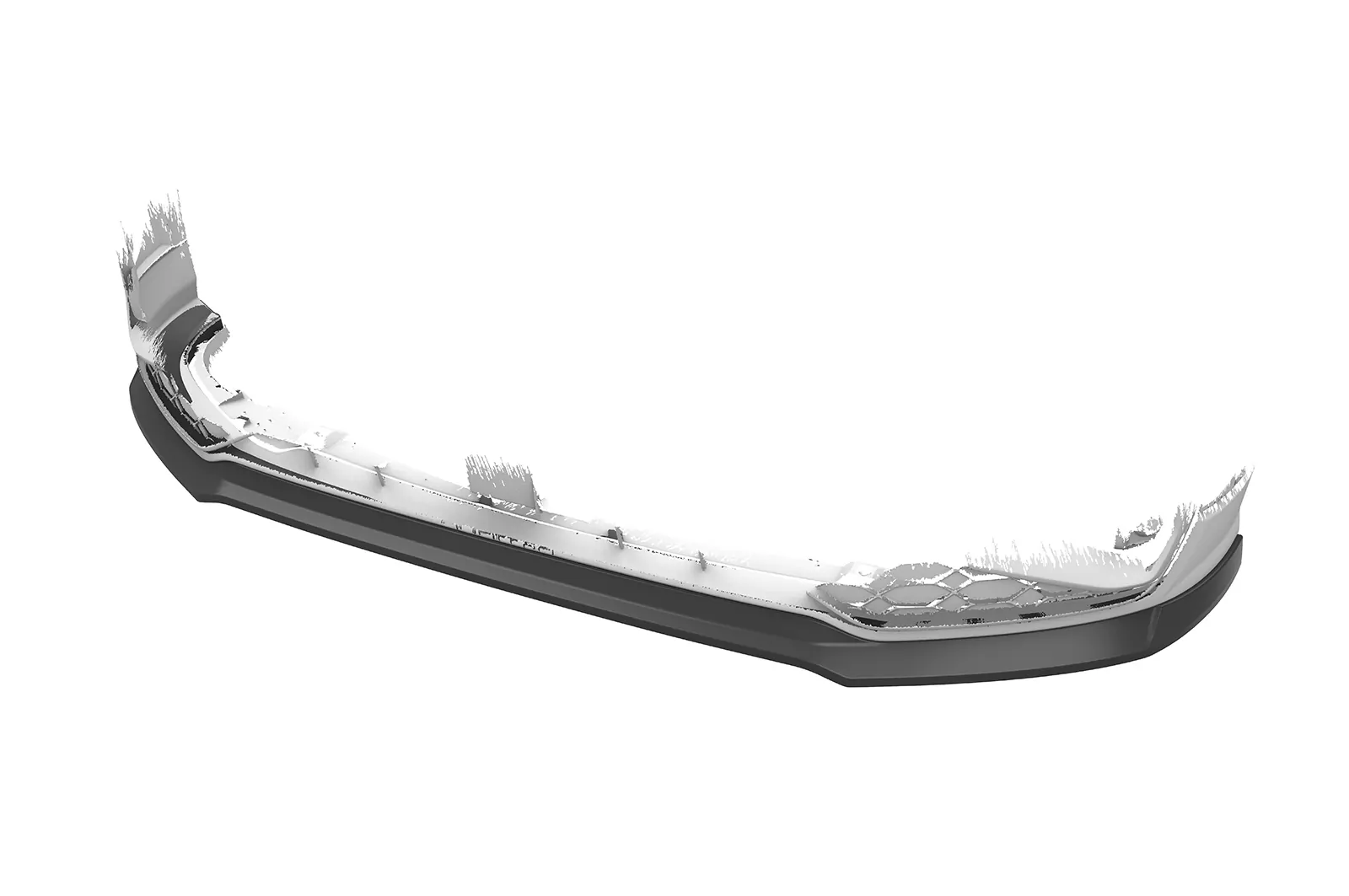 Cup-Spoilerlippe mit ABE für Audi Q2 (Typ GA) S-Line CSL771 Schwarz Strukturiert