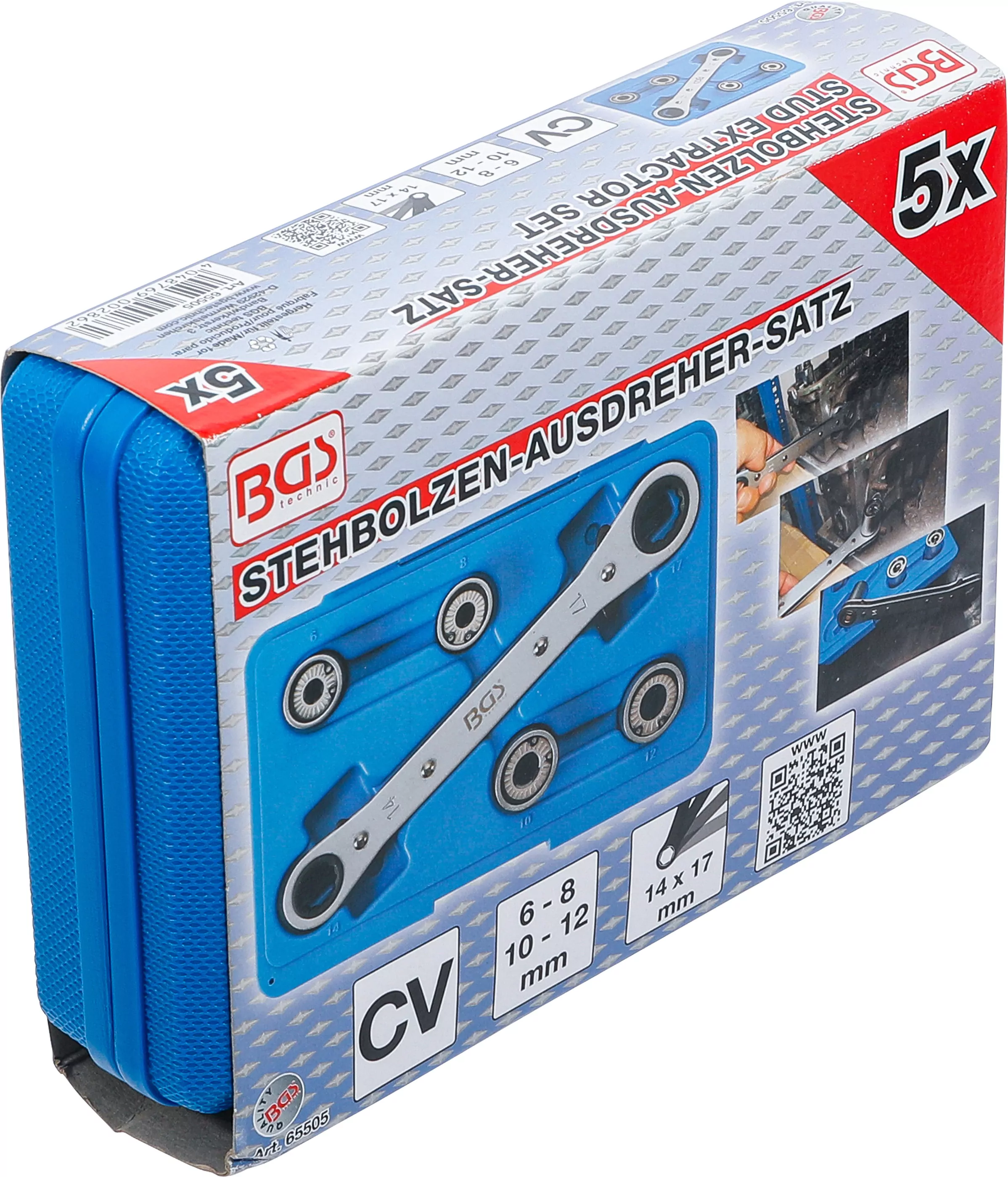 Stehbolzen-Ausdreher-Satz | 6 - 12 mm | 5-tlg.