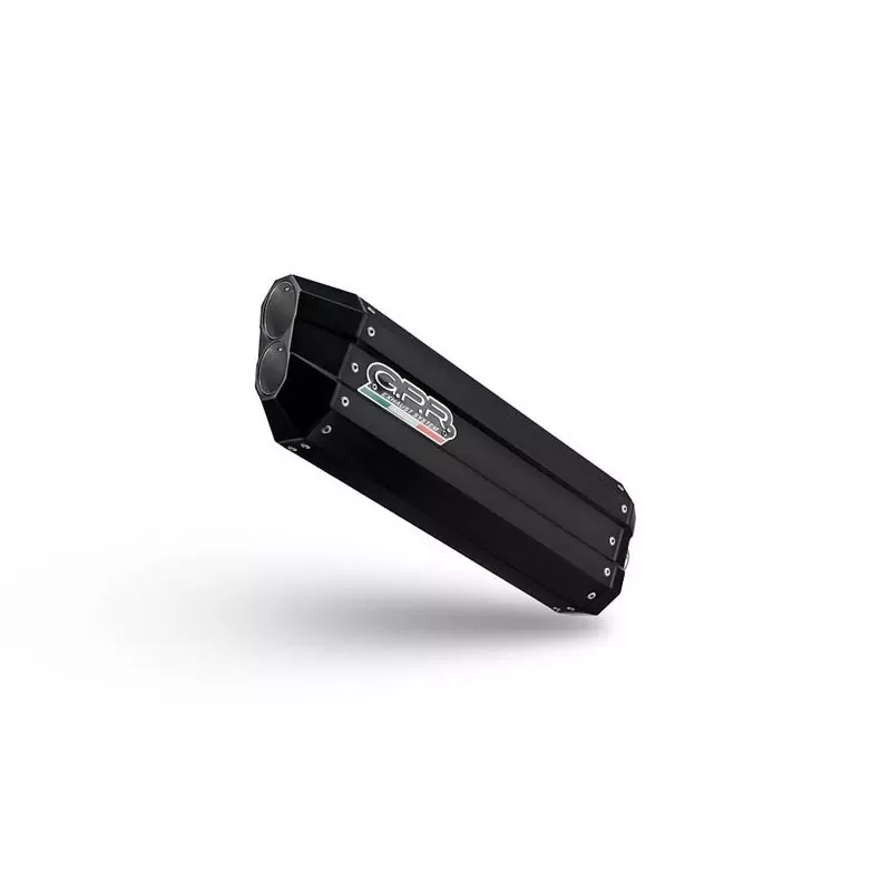 GPR Exhaust für Zontes 703 F 2025-2026, Hyper Sonic Black Titanium, Homologated legal slip-on exhaust including removable db kil
