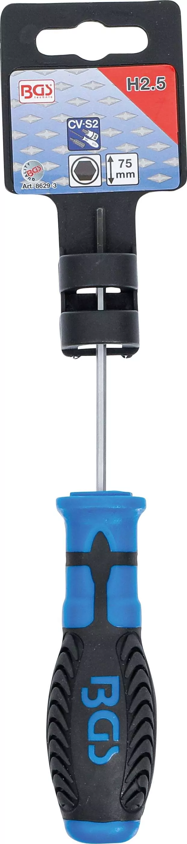 Schraubendreher | Innensechskant 2,5 mm | Klingenlänge 75 mm