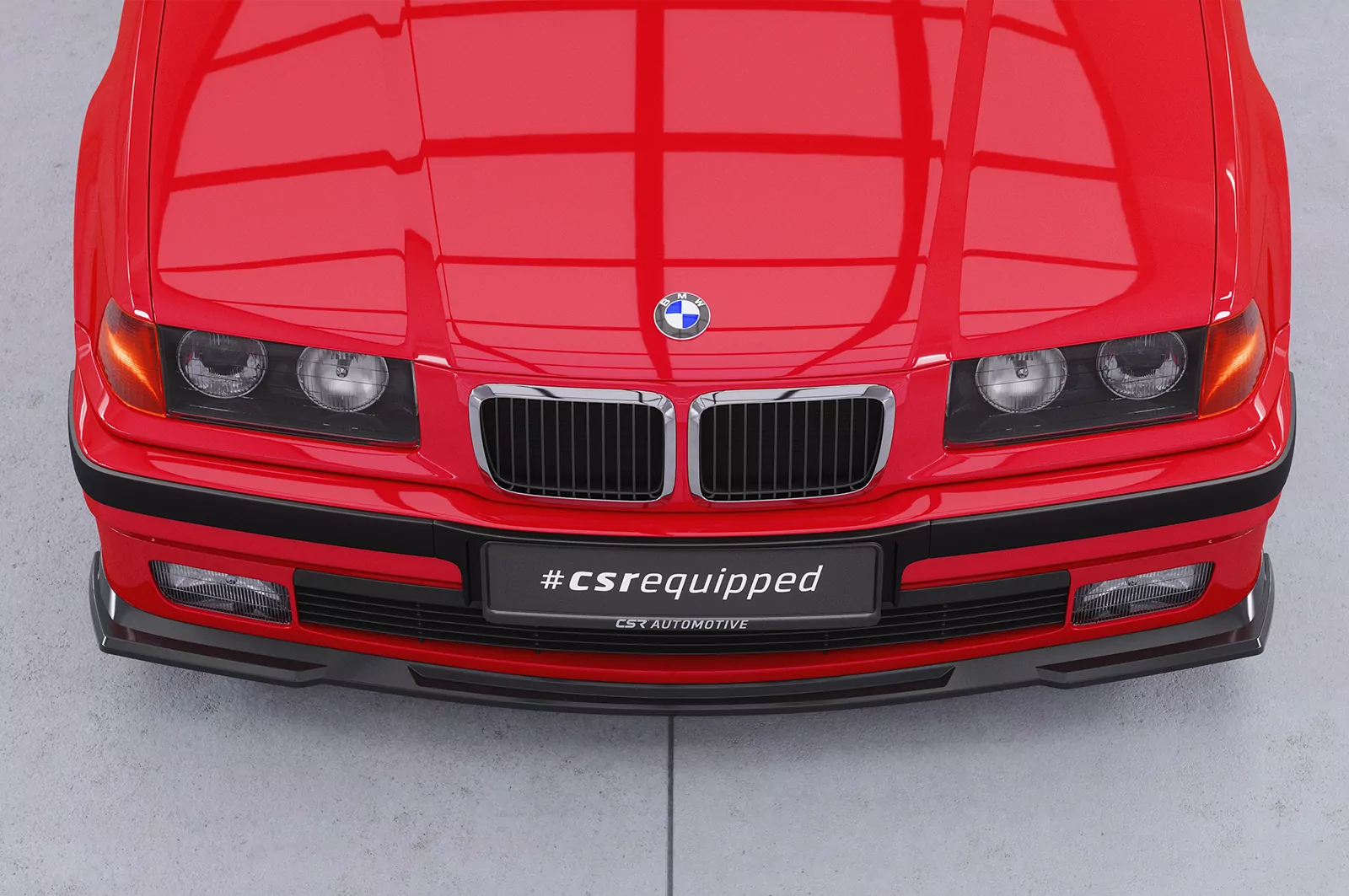 Cup-Spoilerlippe mit ABE für BMW 3er E36 Compact CSL818 Schwarz Strukturiert