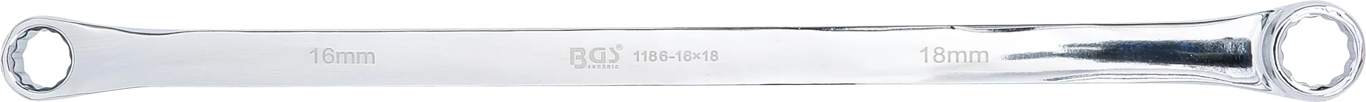 Doppel-Ringschlüssel | extra lang | SW 16 x 18 mm