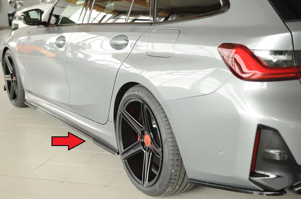 Rieger Seitenschweller links ansatz glanz schwarz für BMW 3er G21  (G3K) Touring 07.22- (ab Facelift) LCI