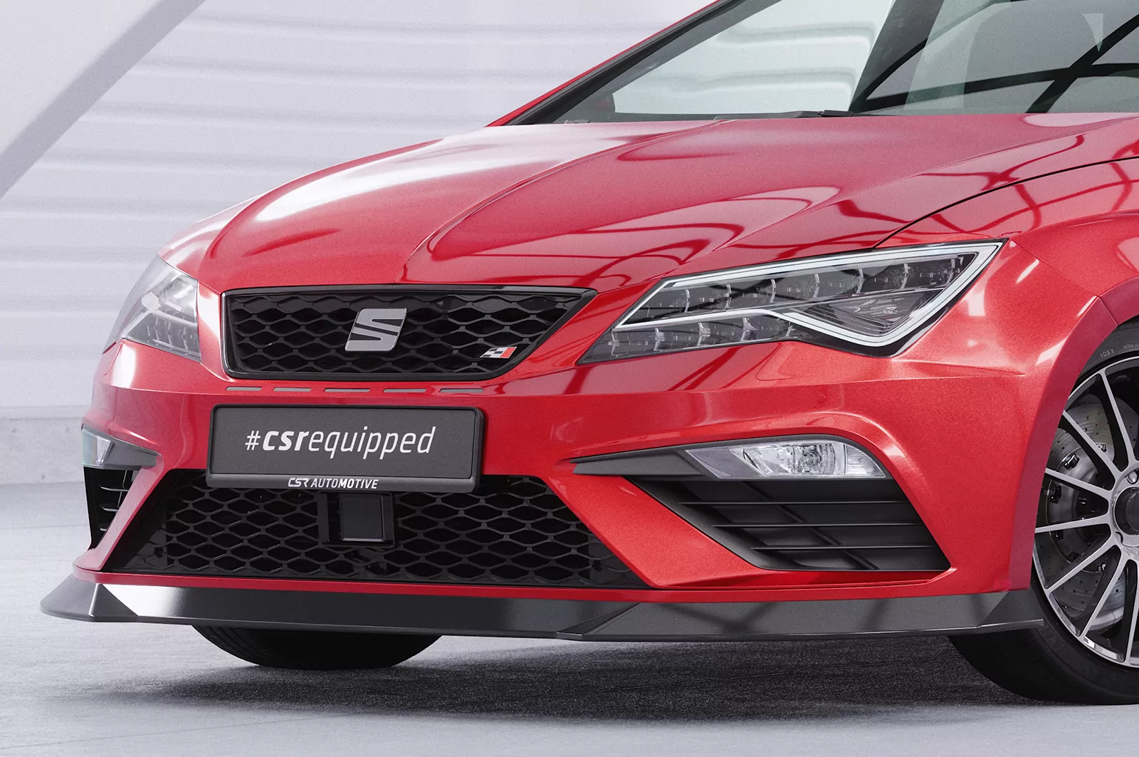 Cup-Spoilerlippe mit ABE für Seat Leon III (Typ 5F) Cupra/FR CSL411 Strukturiert (schwarz matt)