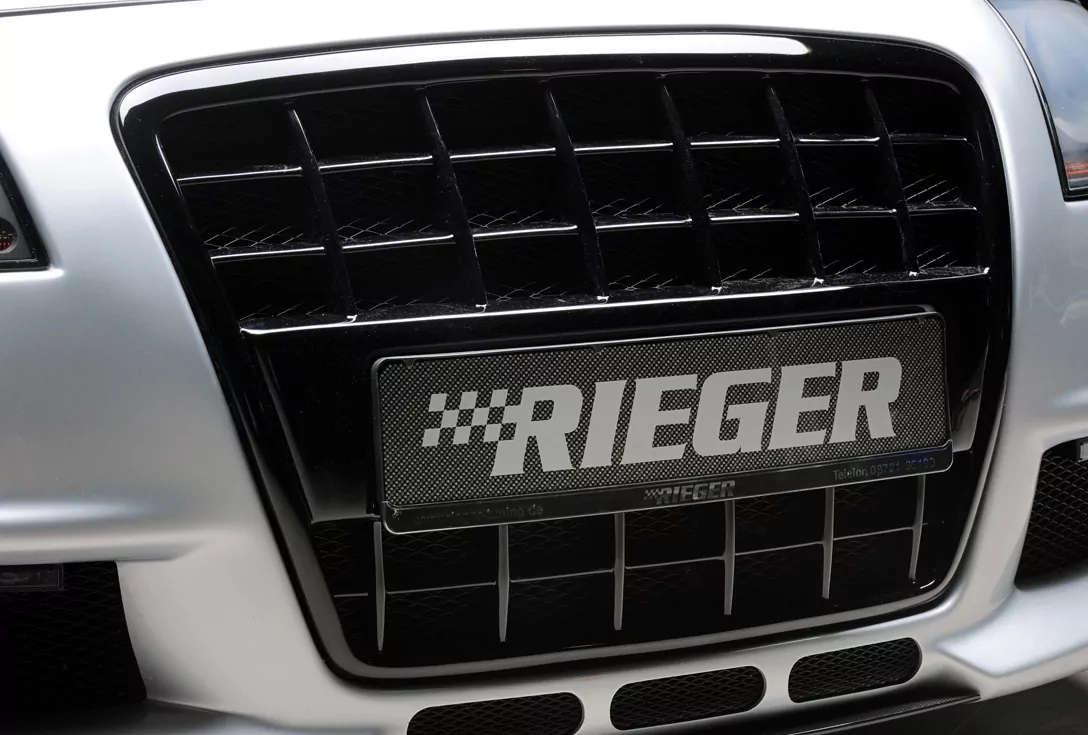 Rieger Grill mit integrierter Kennzeichenauflage für Audi A4 (8H) | Cabrio 04.02-12.05 (bis Facelift) für Spoilerstoßstange 55260 / 55262