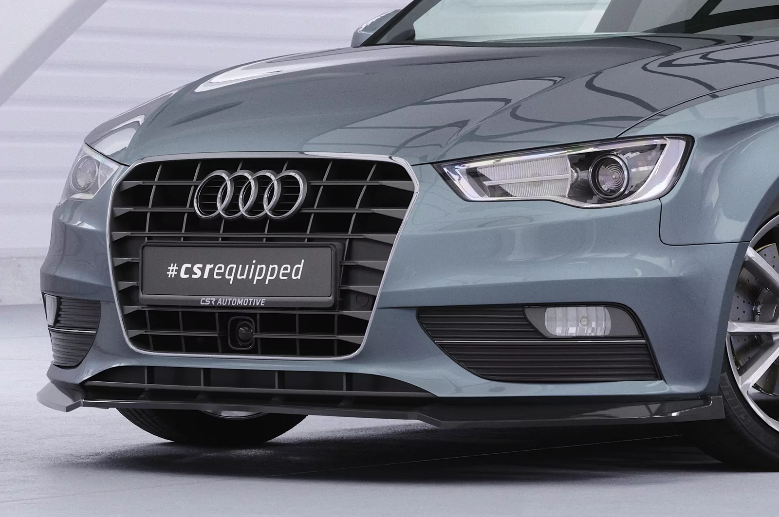 Cup-Spoilerlippe mit ABE für Audi A3 8V CSL870 Schwarz Strukturiert