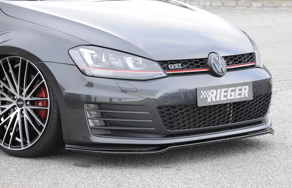 Rieger Spoilerschwert nur für GTI / GTD für VW Golf 7 GTI | 3-tür. 04.13-12.16 (bis Facelift) für orig. Frontschürze