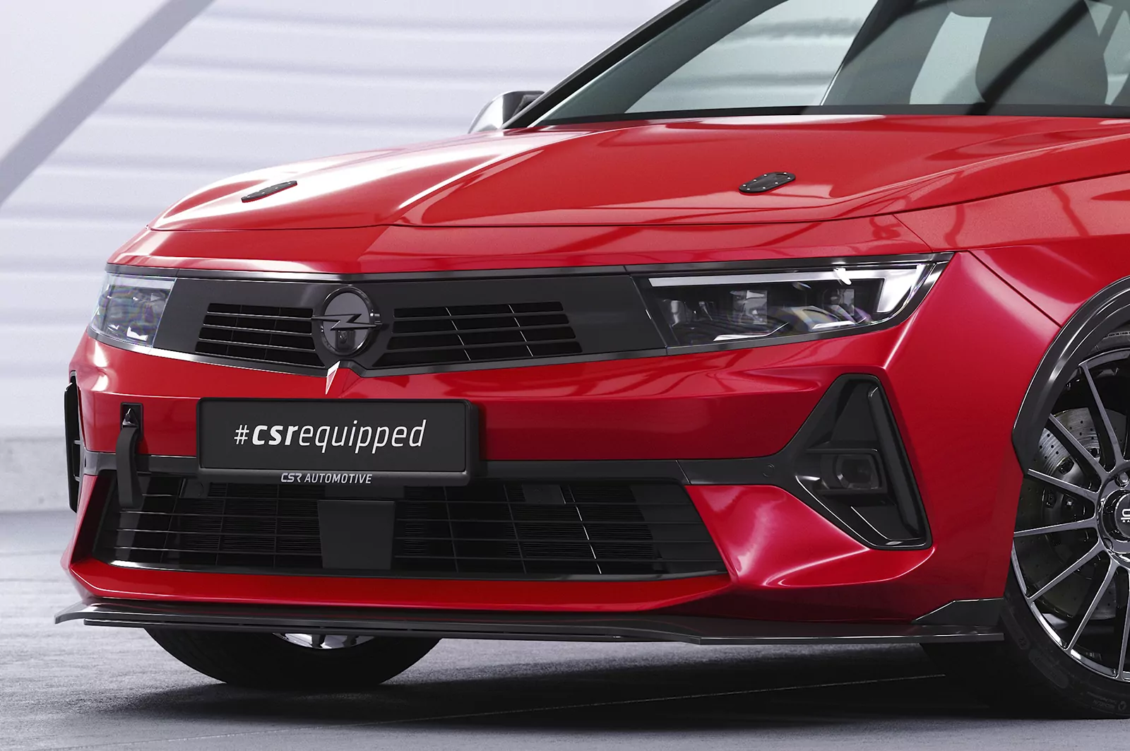 Cup-Spoilerlippe mit ABE für Opel Astra L CSL785 Schwarz Strukturiert