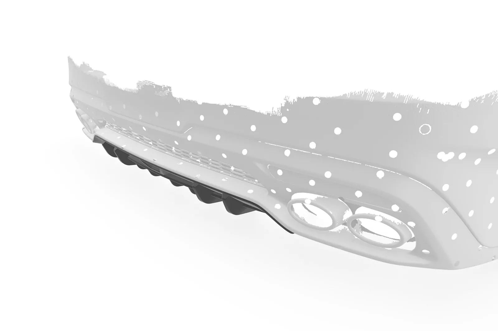 Heckansatz für Kia Stinger GT HA430 Schwarz Strukturiert