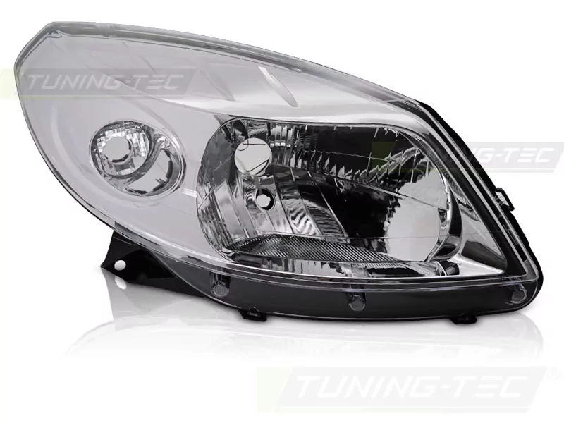 Headlight Chrome Right Side Tyc Fits  Dacia Sandero 08-12