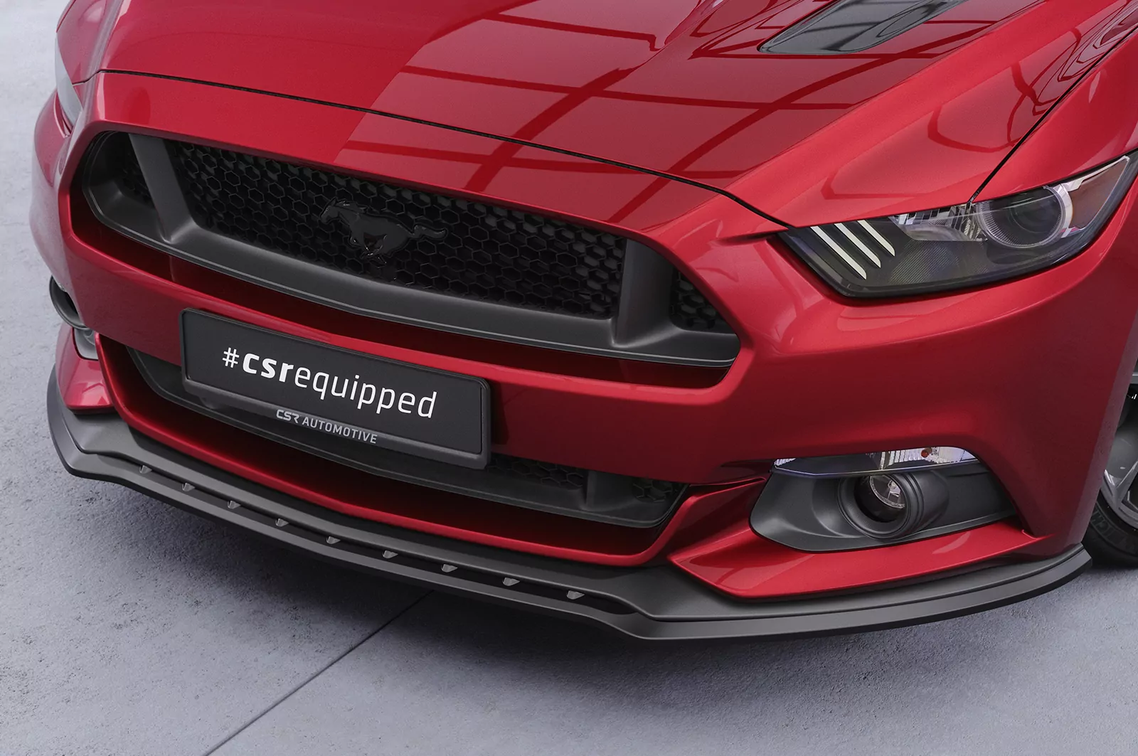 Cup-Spoilerlippe mit ABE für Ford Mustang VI CSL448 Strukturiert (schwarz matt)