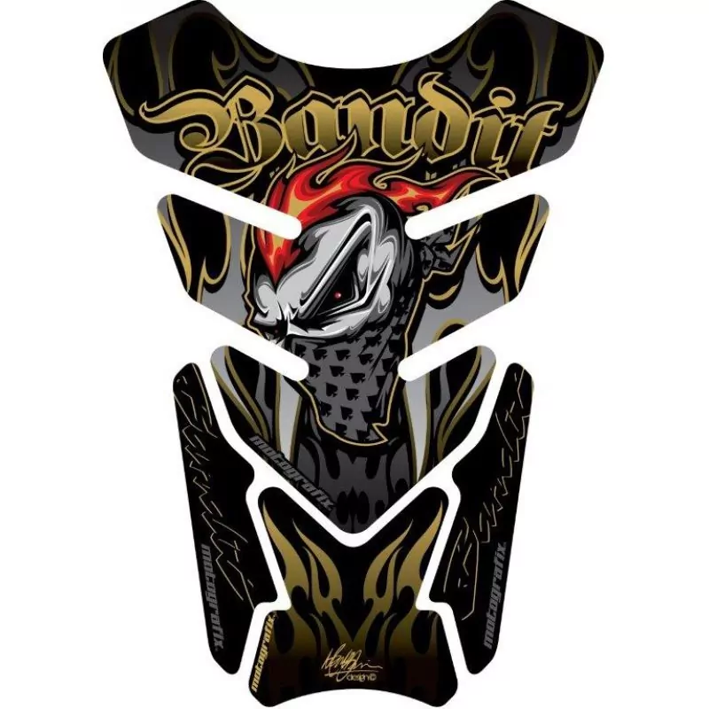 Motografix Bandit Black 3D Gel Tank Pad Protector ST078K