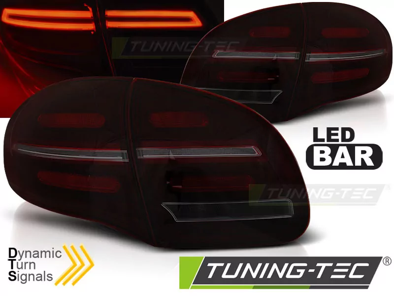 Led Bar Tail Lights Red Smoke Seq Fits Porsche Cayenne 10-15