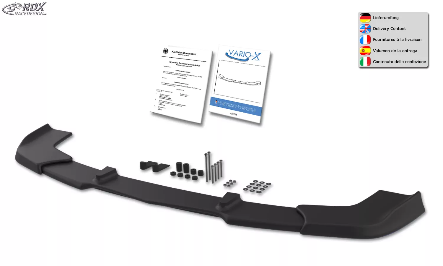 RDX Frontspoiler VARIO-X für OPEL Meriva A OPC Frontlippe Front Ansatz Vorne Spoilerlippe