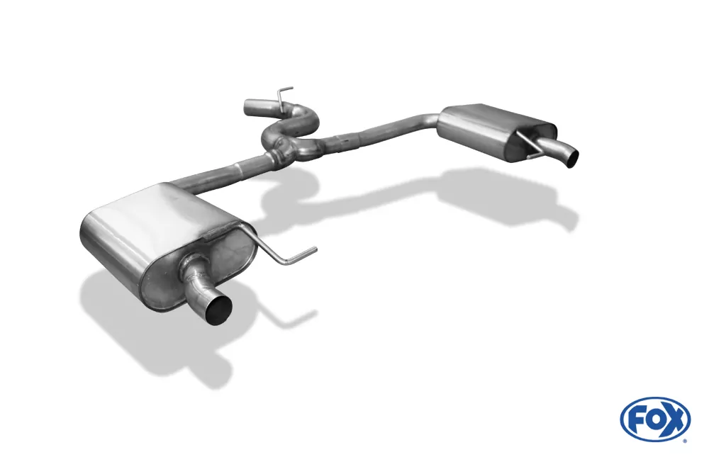 VW Golf VII Variant R - 4-Motion  Endschalldämpfer rechts/links - Austritt der Endrohre in den originalen Endrohrblenden