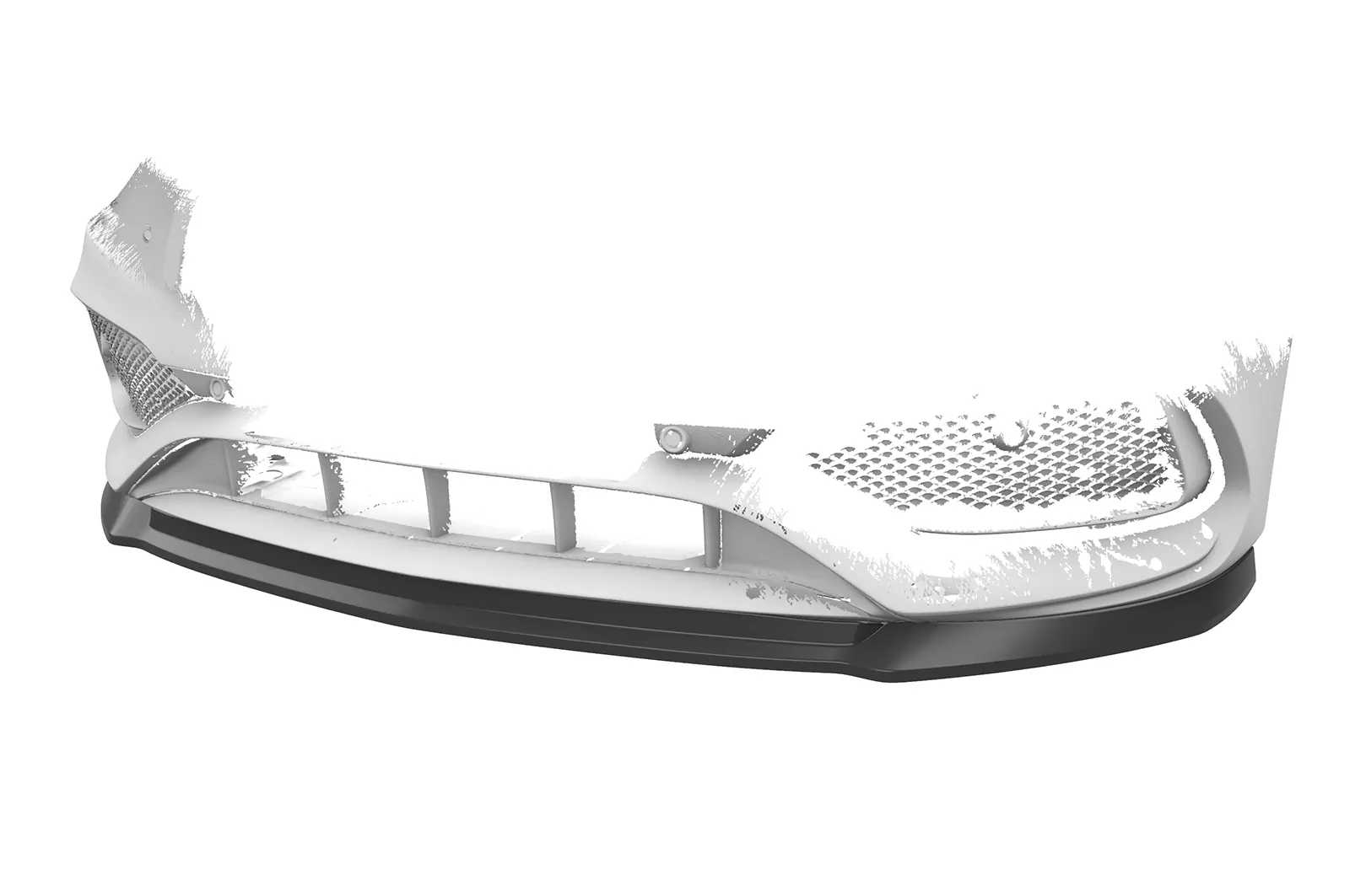 Cup-Spoilerlippe mit ABE für Mercedes Benz CLA 117 AMG-Line CSL522 Schwarz Strukturiert