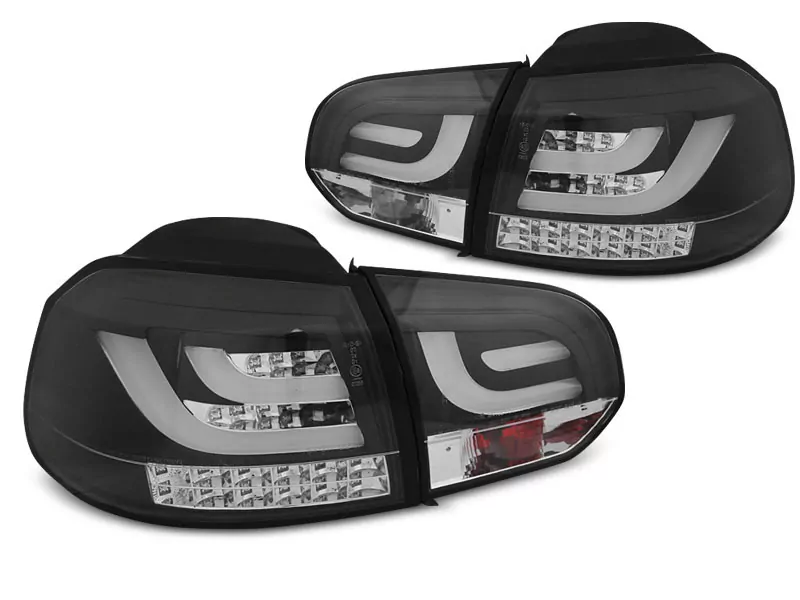 Led Bar Tail Lights Black Fits Vw Golf 6 10.08-12