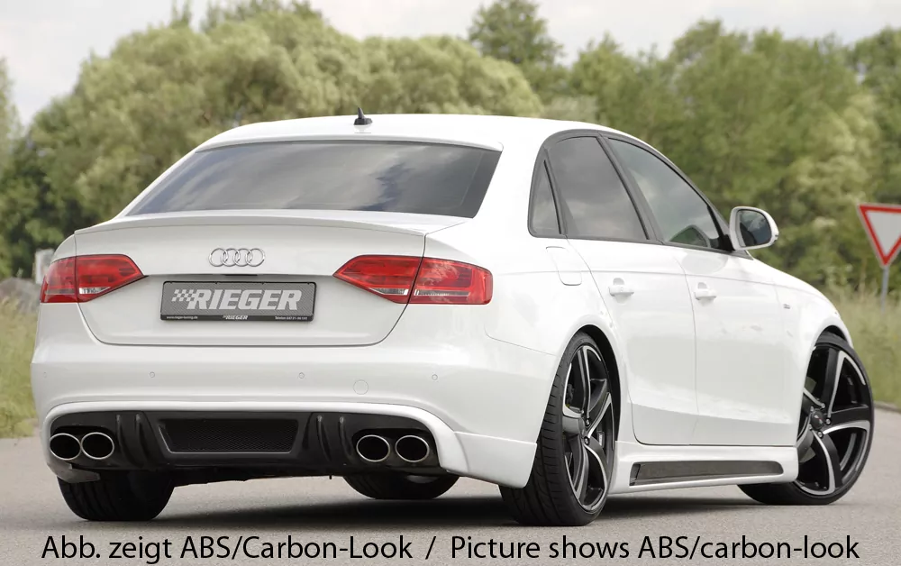 Rieger Heckschürzenansatz für Audi A4 (B8/B81) - Avant 11.07-12.11 (bis Facelift) carbon optik
