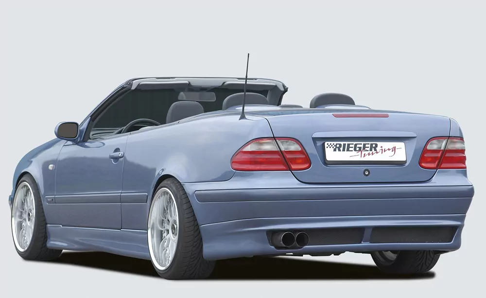 Rieger Heckansatz für Mercedes CLK (W208) - Coupé   carbon optik