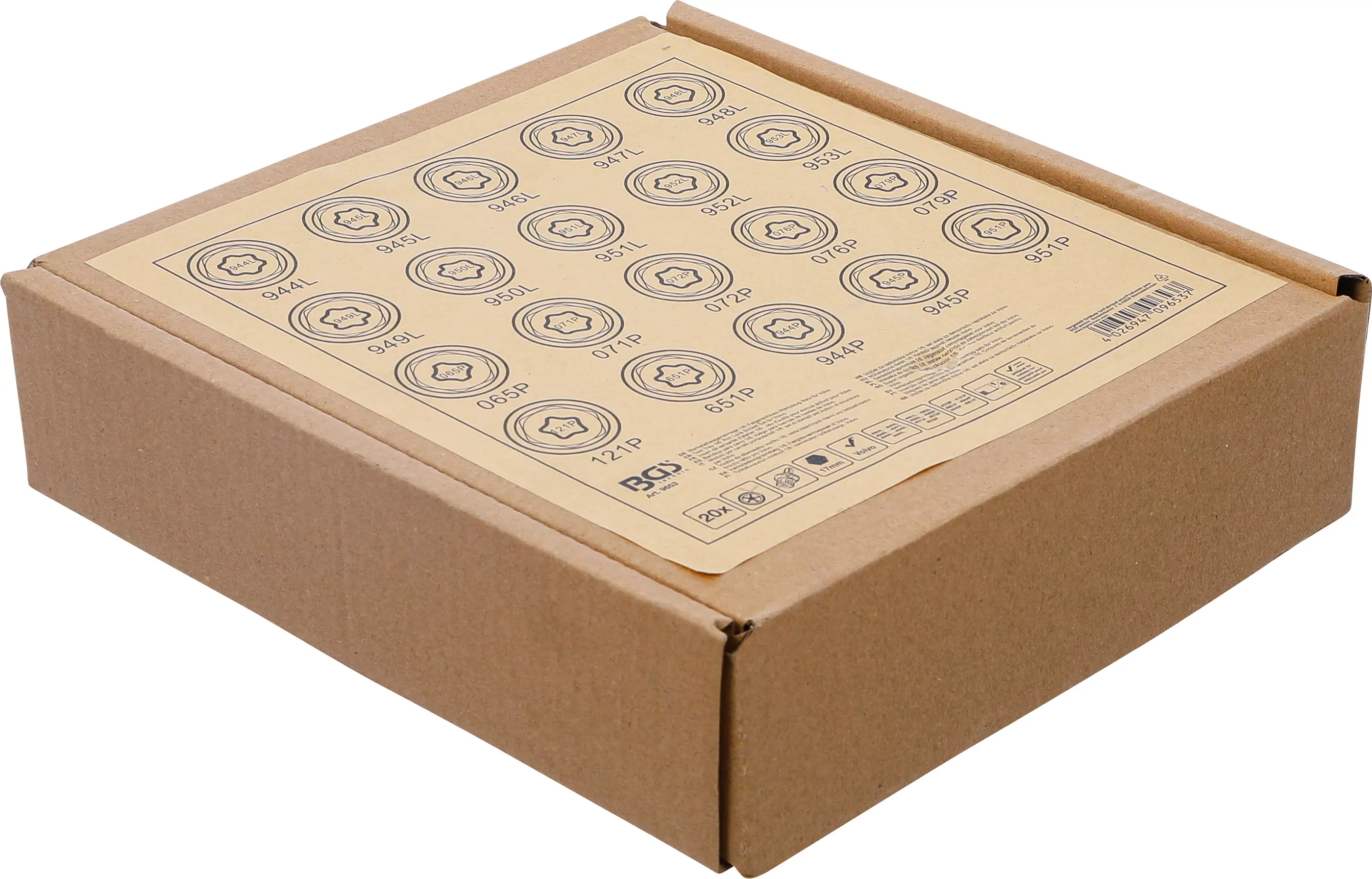 Werkstattwageneinlage 1/6: Felgenschloss-Werkzeug-Satz für Volvo | 20-tlg.