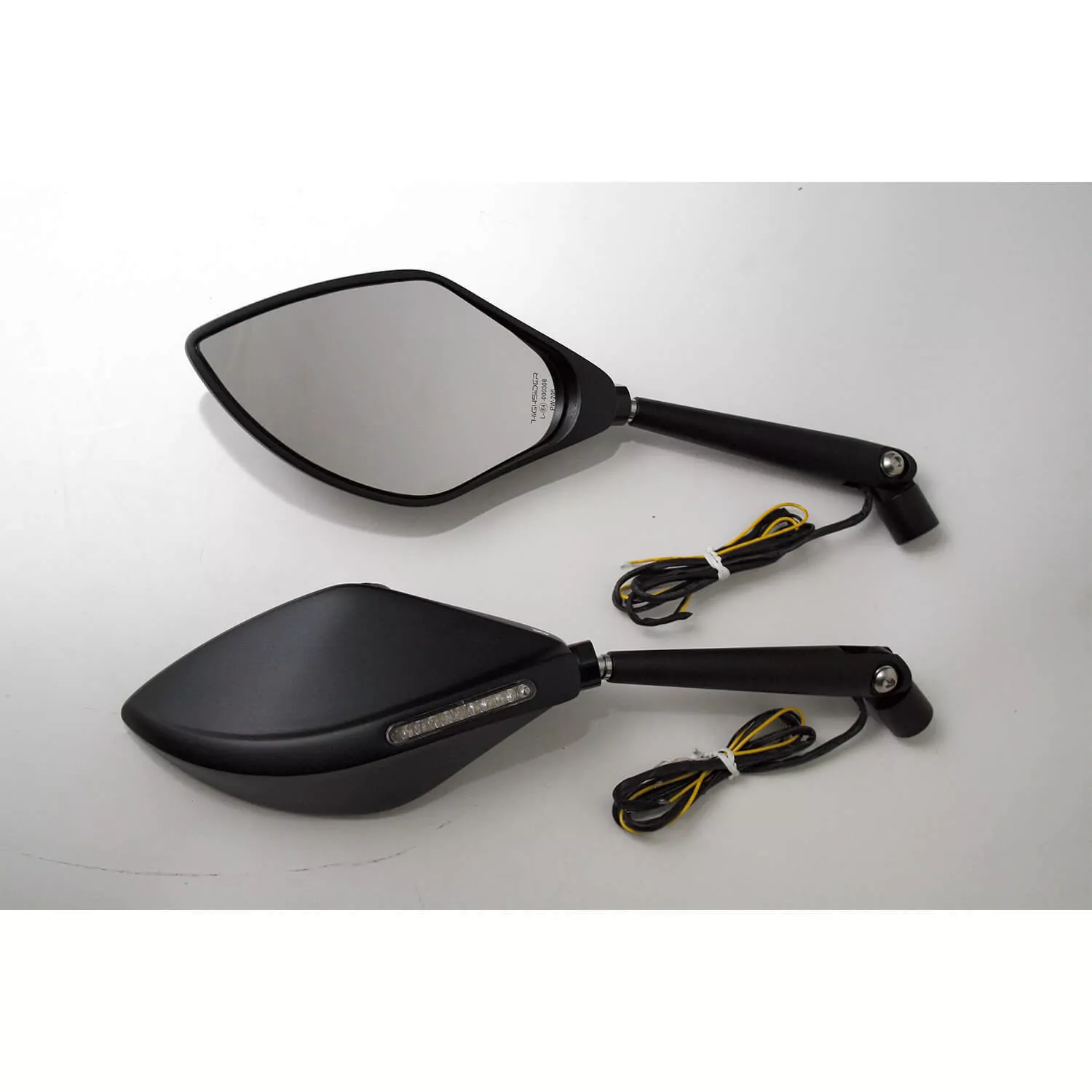 HIGHSIDER pro Verkleidungsspiegel Torezzo Schwarz Mit LED Blinker (Paar)