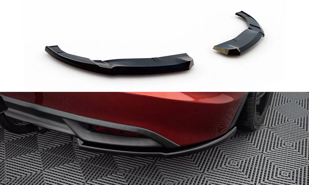 Heck Ansatz Flaps Diffusor Für Honda Civic Hatchback Mk9 Schwarz Hochglanz