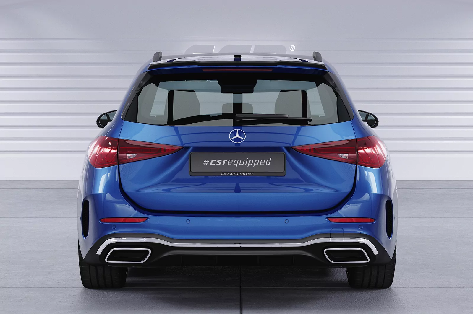 Heckflügel mit ABE für Mercedes Benz C-Klasse S206 T-Modell HF045 Schwarz Strukturiert