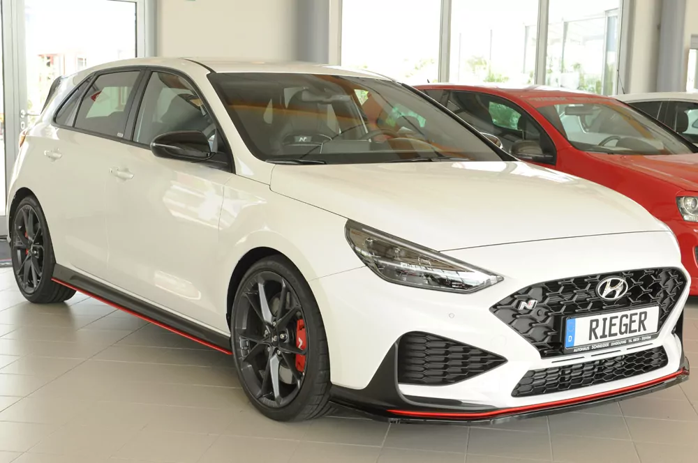 Rieger Spoilerschwert glanz schwarz für Hyundai i30 N  (PDE) 5-tür. (Schrägheck) 05.21- (ab Facelift)
