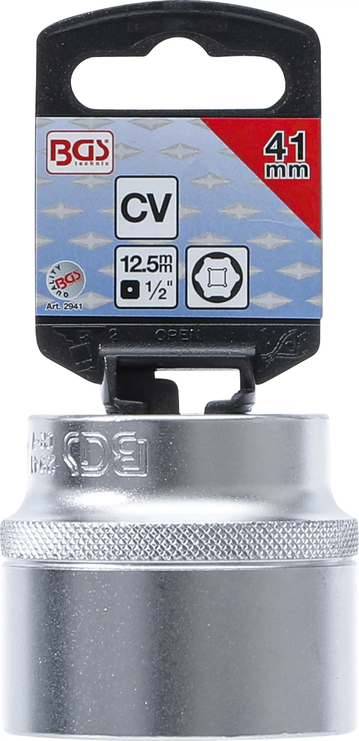 Steckschlüssel-Einsatz Sechskant | Antrieb Innenvierkant 12,5 mm (1/2") | SW 41 mm