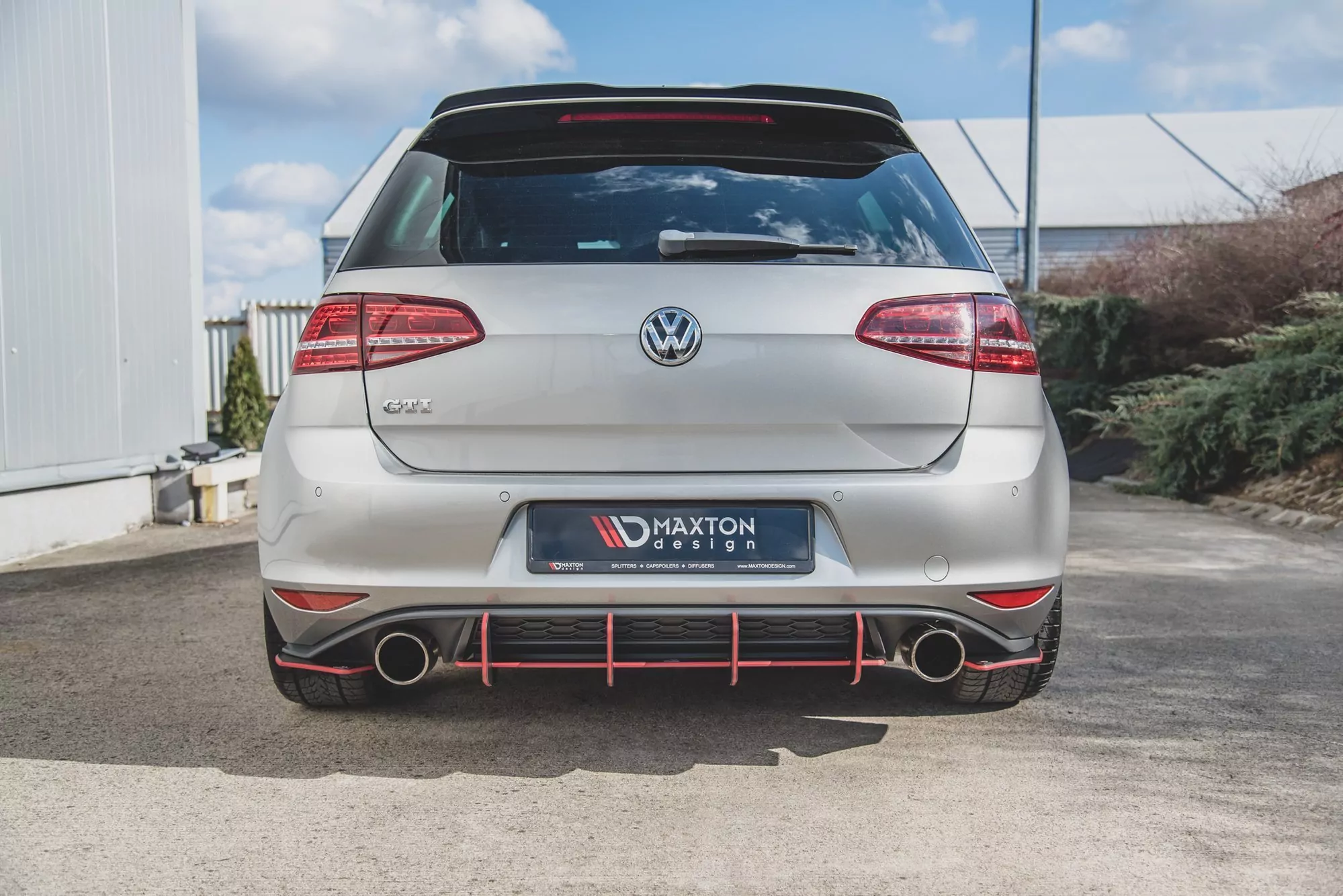 Diffusor Heck Ansatz Für Heckschürze V.2 Für VW Golf 7 GTI