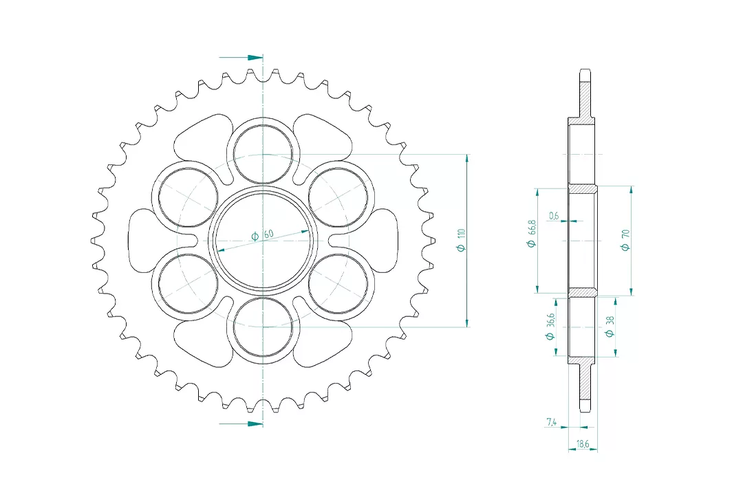 EK-Chain Kettensatz 525 ZVX-3 für Ducati Streetfighter V4/S 1103 ab Modelljahr 2021-