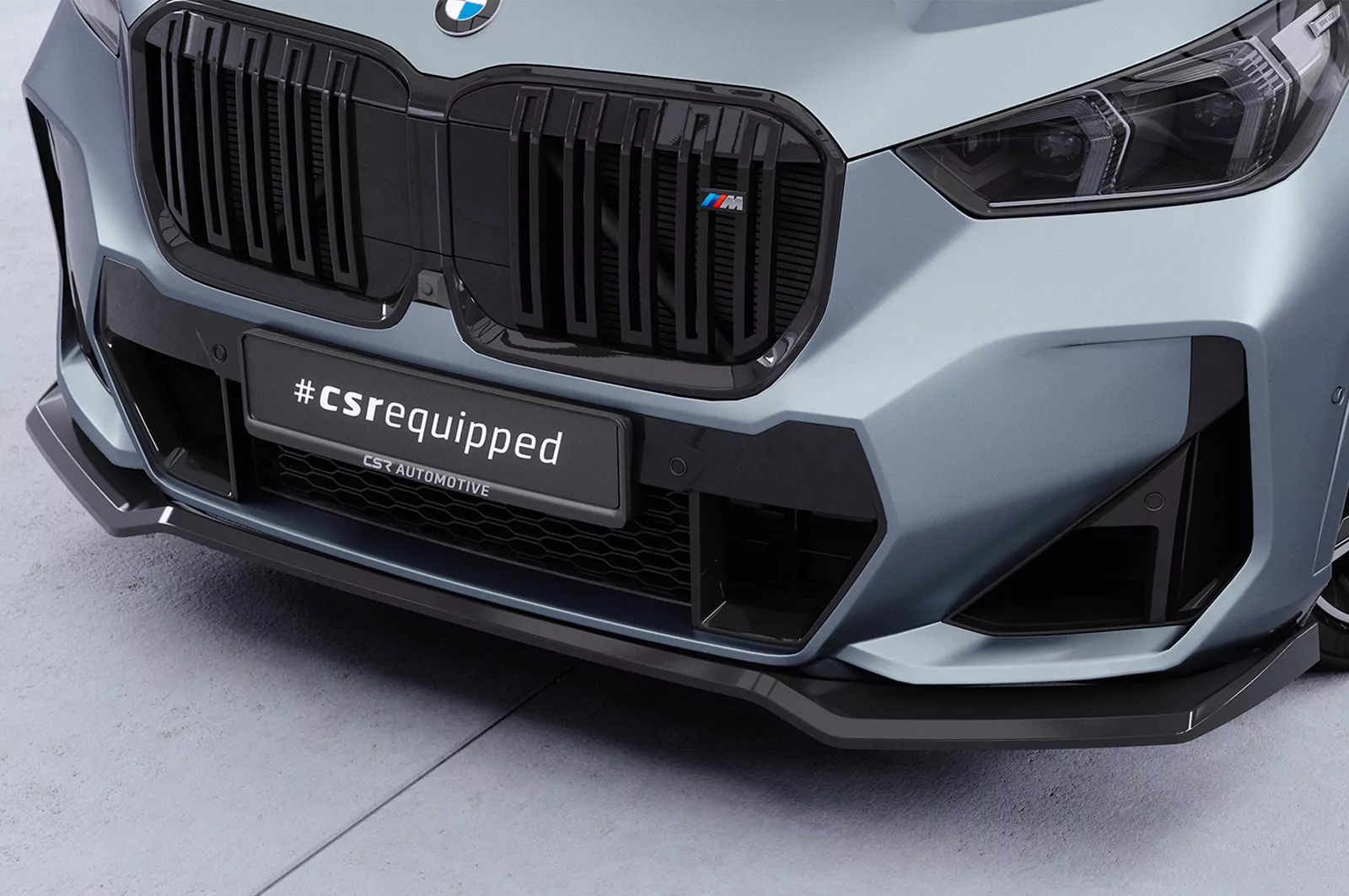 Cup-Spoilerlippe mit ABE für BMW X1 U11 M-Paket CSL777 Schwarz Strukturiert