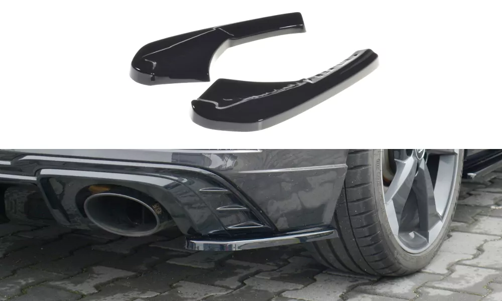 Heck Ansatz Flaps Diffusor Passend Für Diffusor Passend Für Audi RS3 8V FL Sportback Schwarz Hochglanz Schwarz Hochglanz